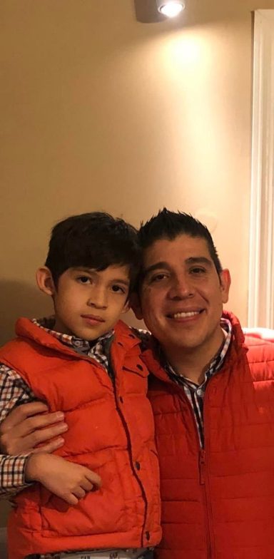 René Bazaldúa e hijo